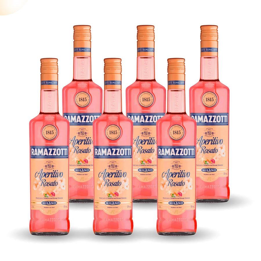 RAMAZZOTTI, LICOR APERITIVO ROSATO, 750CC, CAJA 6 UNIDADES