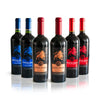 6 Pack Bestia Wines Azul, Roja y Negra, 750cc